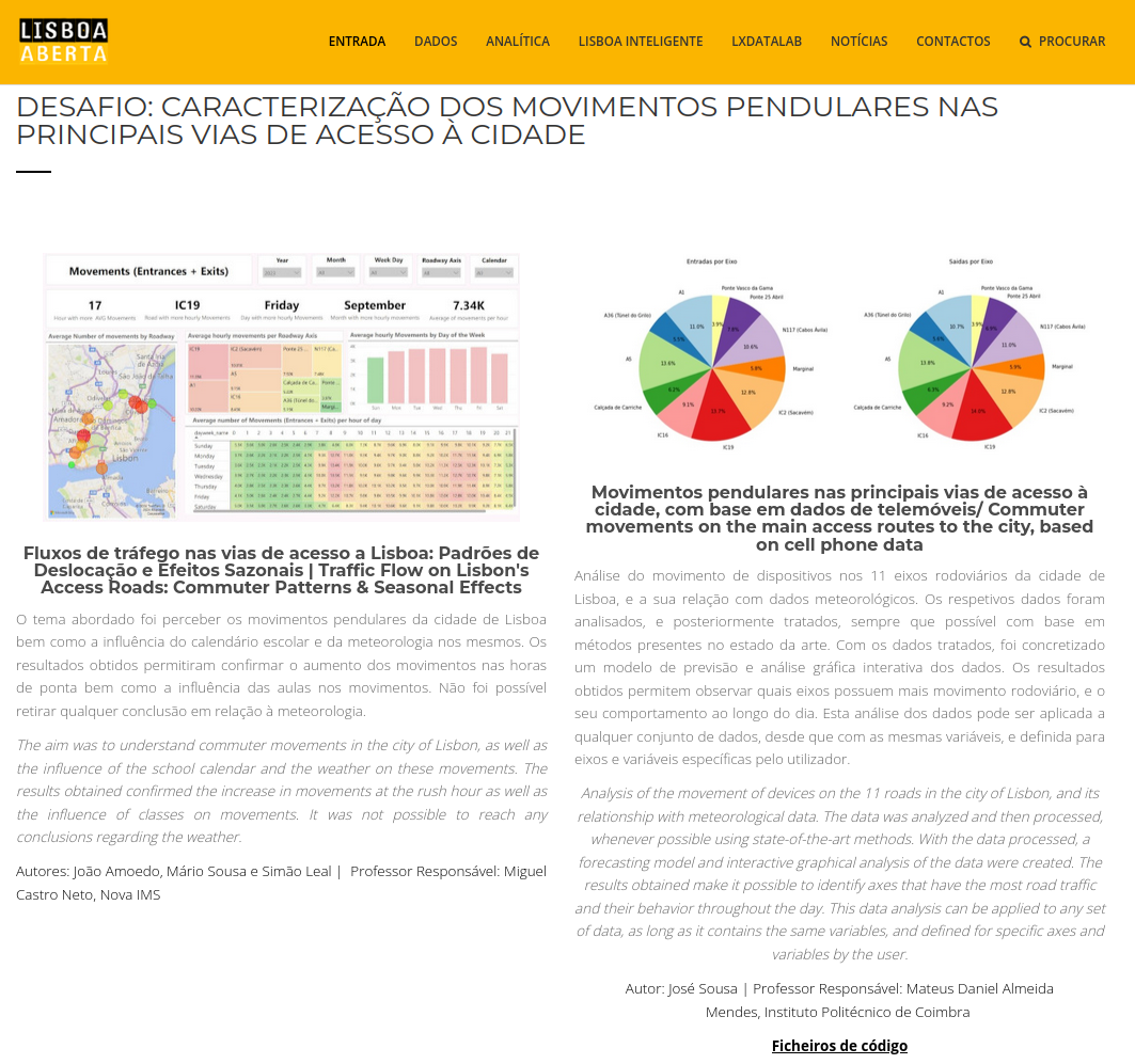 Resultados de um desafio LxDataLab